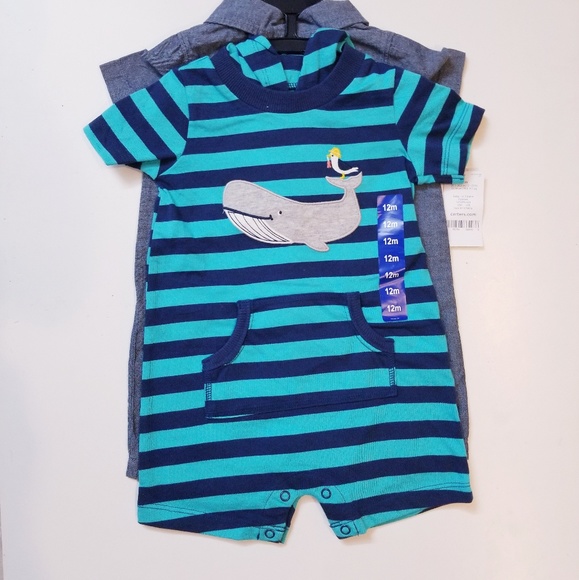 Carter's baby boys 2 piece romper - Picture 3 of 4